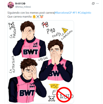 Memes de la sanción a Colapinto