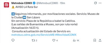 Afectaciones en la Línea 4