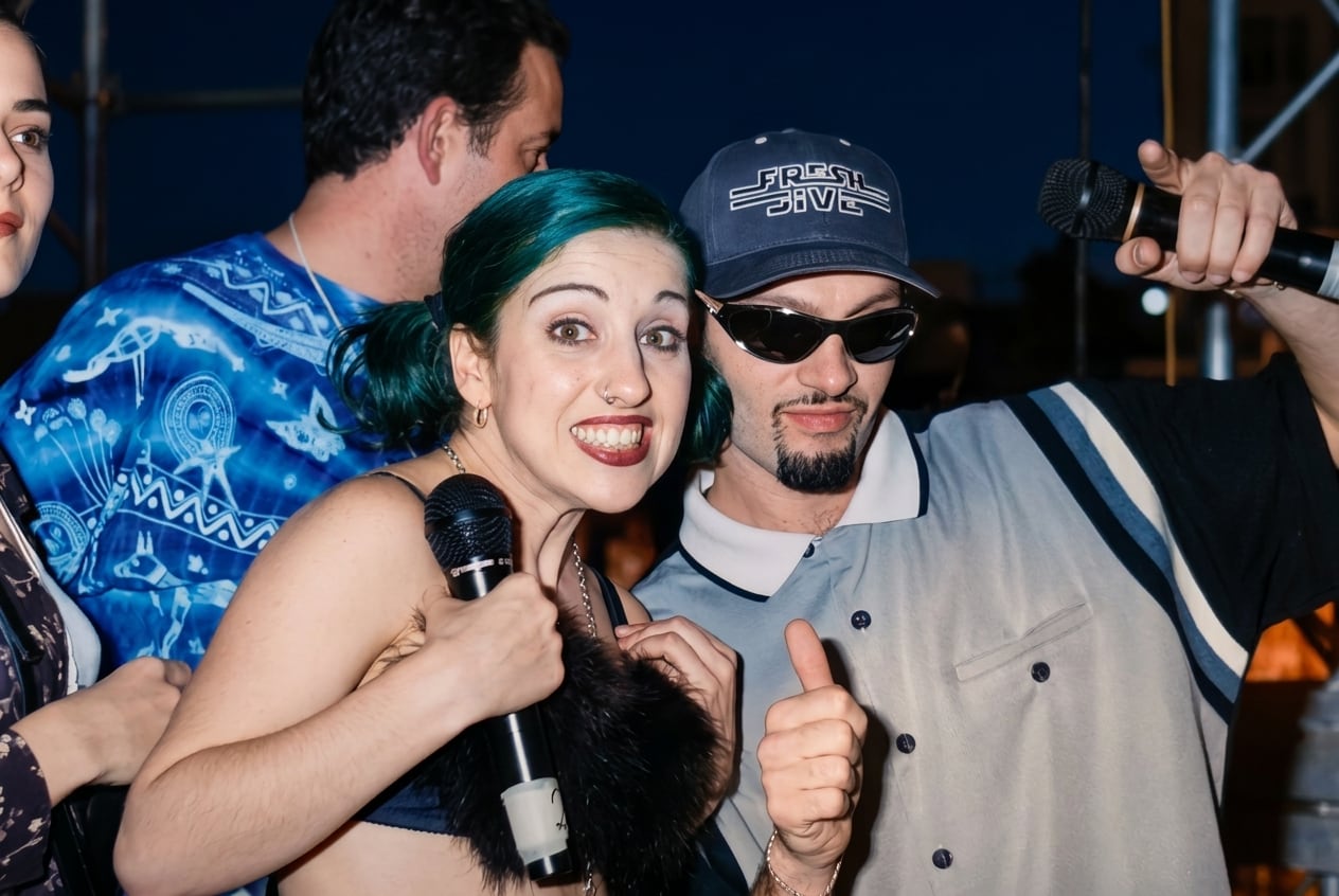 Machito Ponce con Diamanda en Tenerife, España, 1995