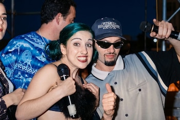Machito Ponce con Diamanda en Tenerife, España, 1995