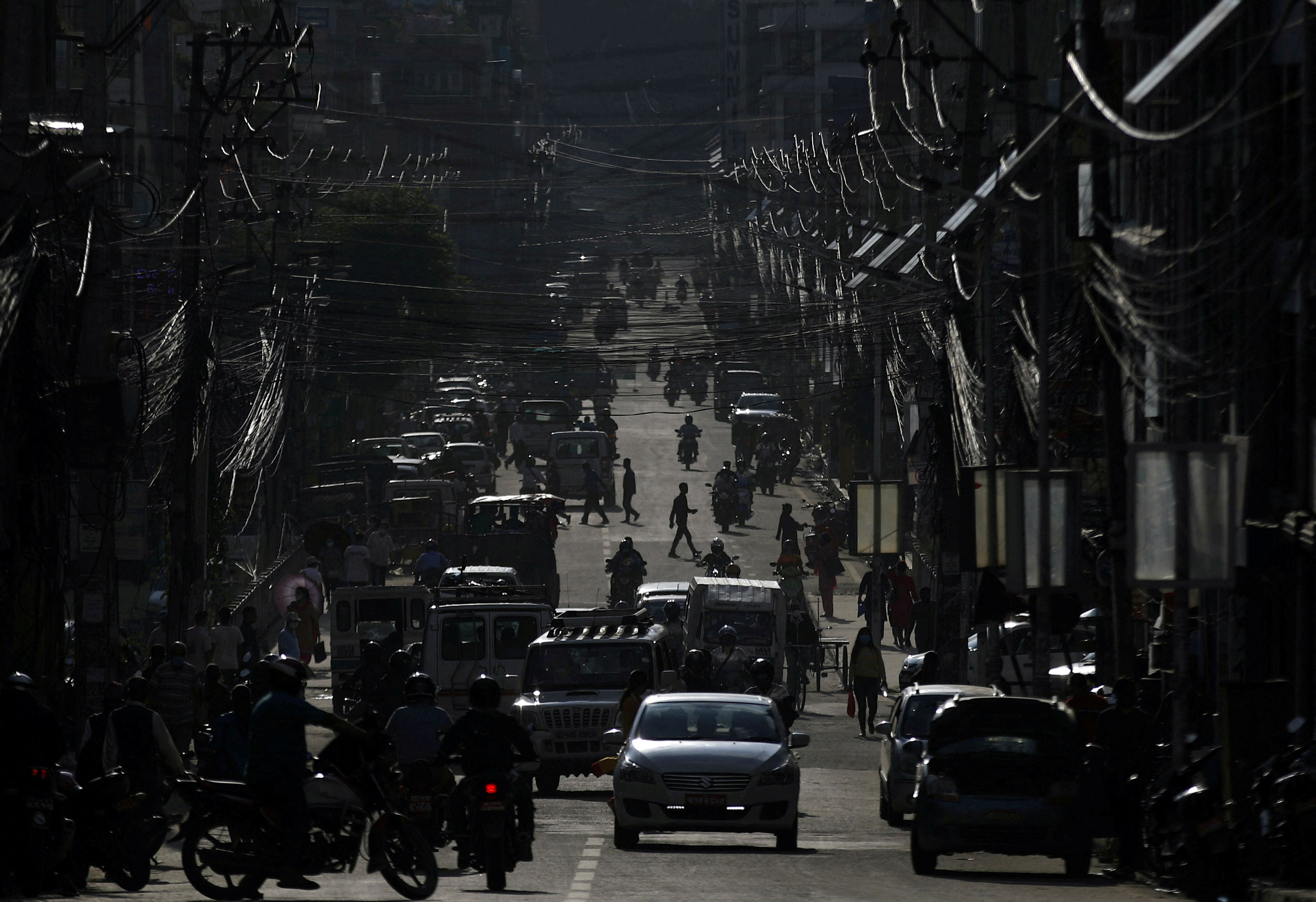 Una calle de Katmandú, Nepal. REUTERS/Navesh Chitrakar