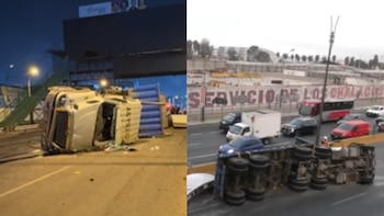 Tráiler se vuelca en la