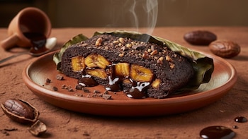 Detalle del interior: masa suave,