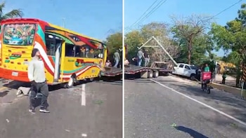 Quince de los heridos en el accidente fueron trasladados a la Clínica San Vicente de Barranquilla para su atención médica de emergencia - crédito Captura de video
