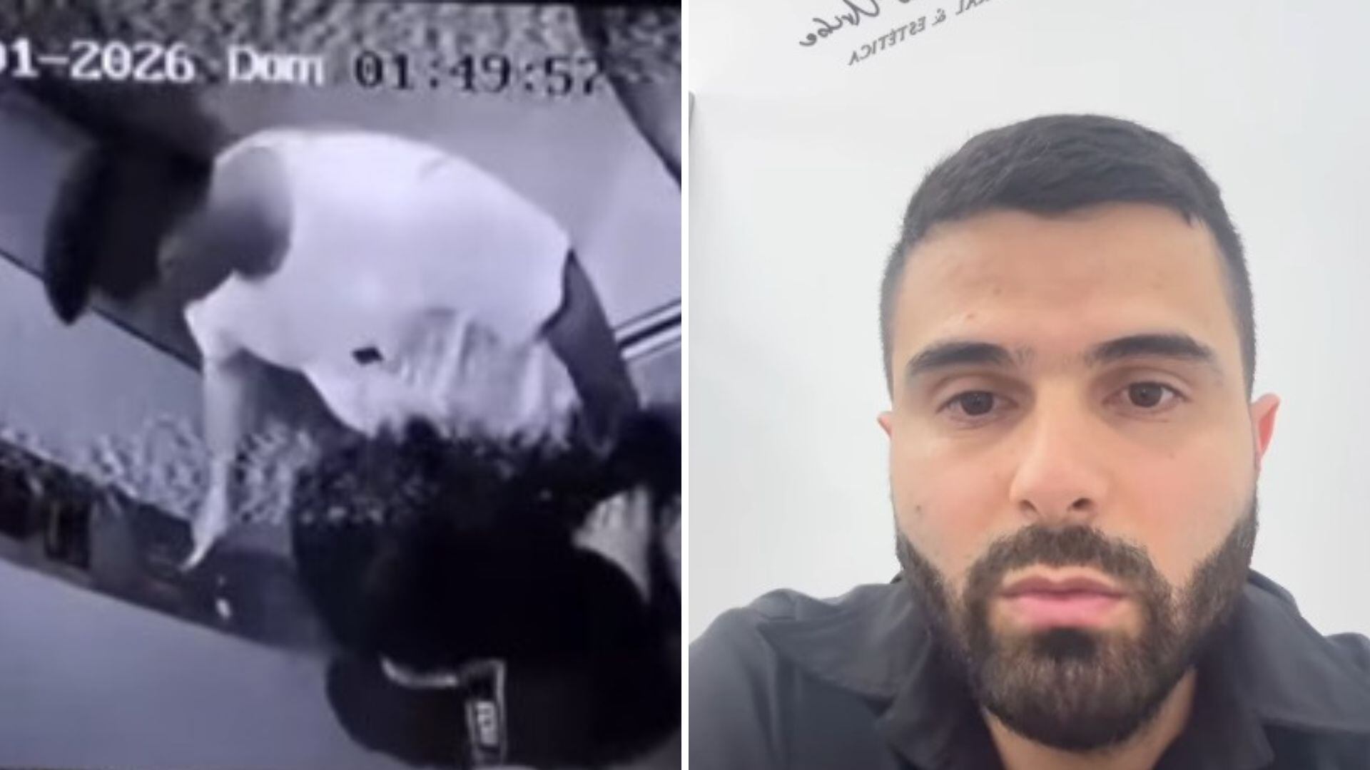 Usuarios de internet identificaron al presunto agresor como Jesús David Giraldo y lo vincularon erróneamente con un odontólogo de Cali - crédito Captura de video