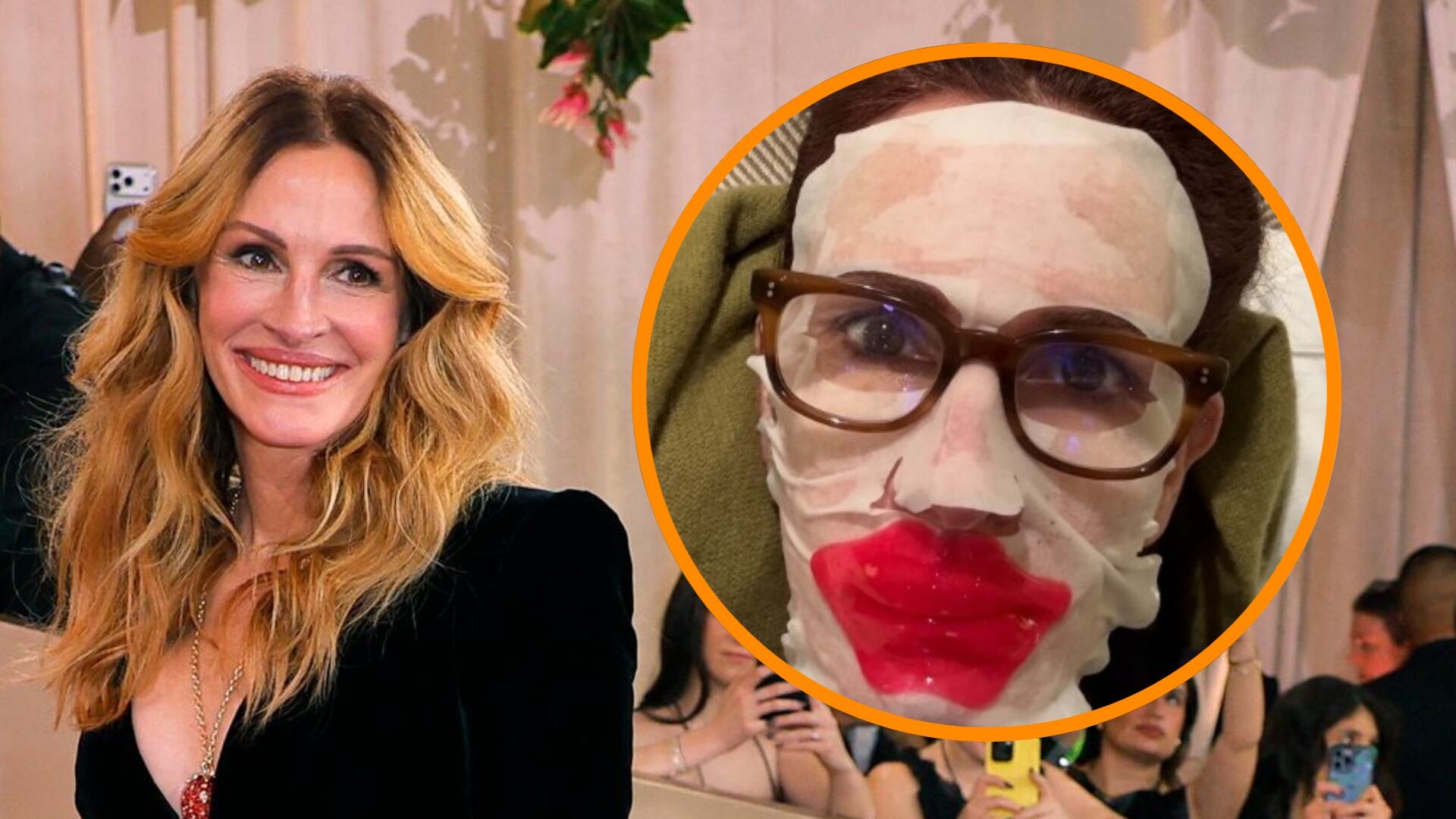 Julia Roberts compartió un vistazo de sus momentos previos a llegar a los Globos de Oro. (Créditos: REUTERS/Mike Blake. instagram/Julia Roberts)