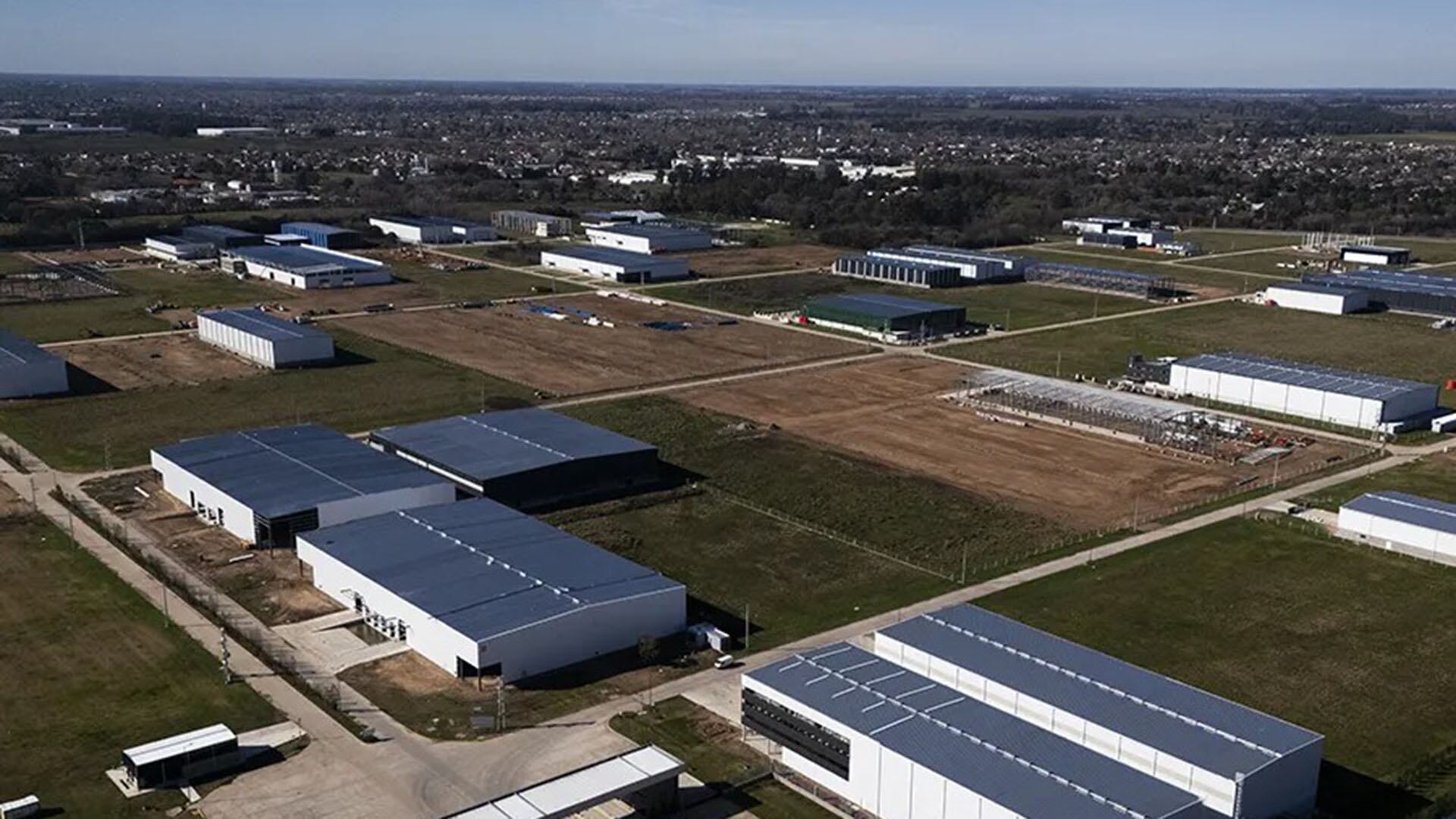 Los lotes de las distintas empresas que conforman el polo industrial