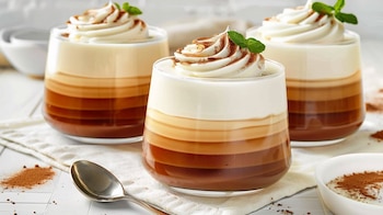 Gelatina de capuchino con cajeta