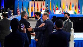 Ebrard durante la Cumbre de