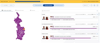 Con el 100 % de las mesas informadas, Chocó confirmó su respaldo mayoritario a la fórmula integrada por Iván Cepeda y Aída Quilcué - crédito Registraduría Nacional