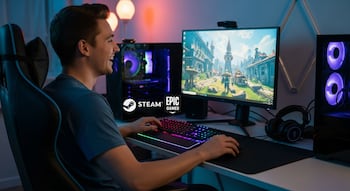 Interfaz de Steam mostrando juegos en oferta