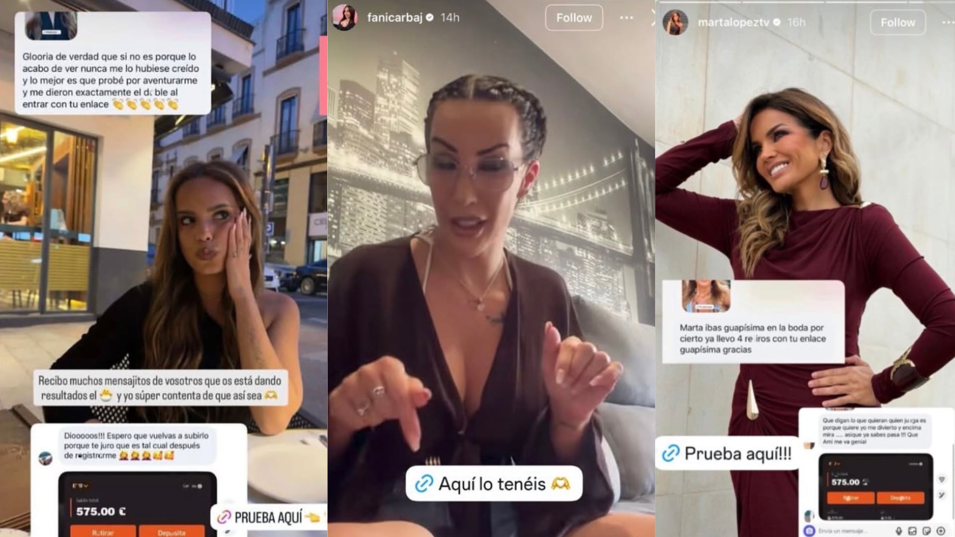 Gloria Camila, Fani Carbajo y Marta López promocionan la