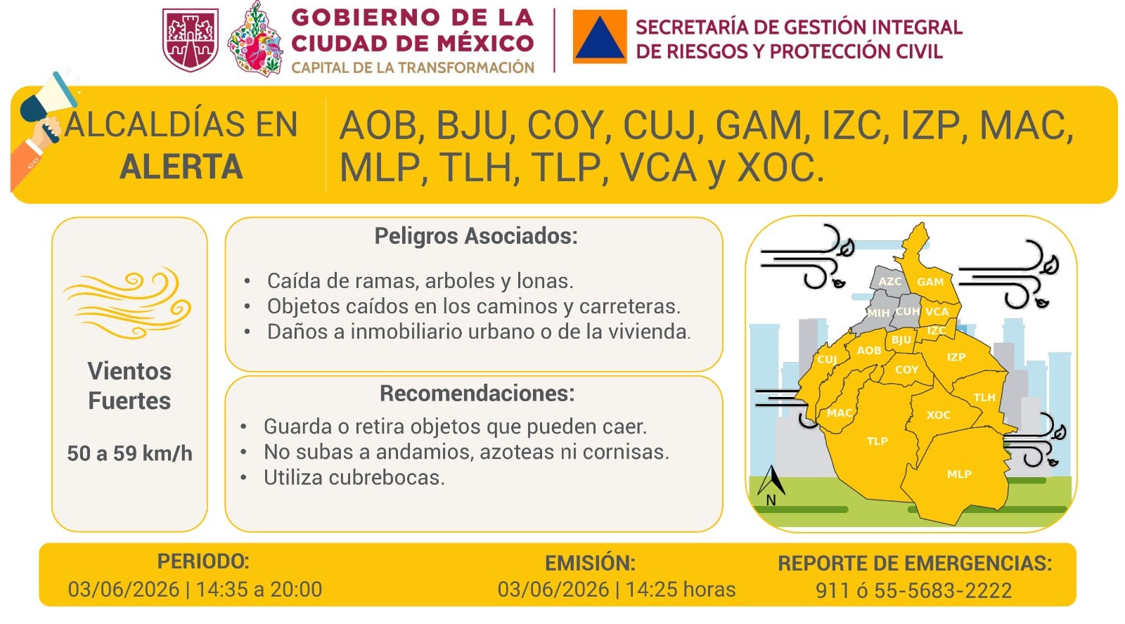 Crédito: @SGIRPC_CDMX