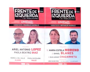 Foto: Boleta del Frente de
