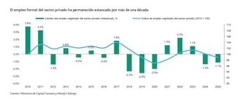 El empleo formal del sector