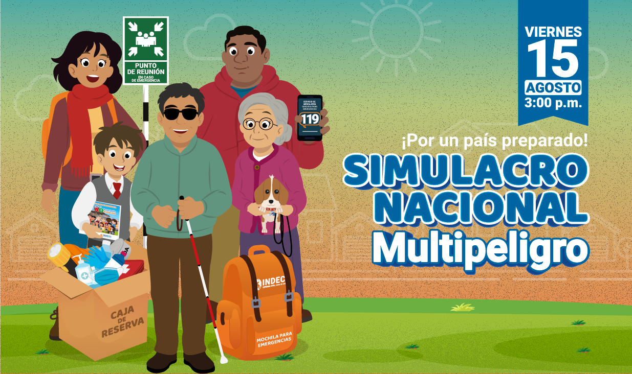 La actividad es organizada por el INDECI como parte de las acciones de preparación del SINAGERD. Indeci