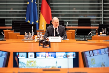 El canciller alemán, Olaf Scholz,