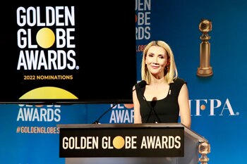 La presidenta de la HFPA,