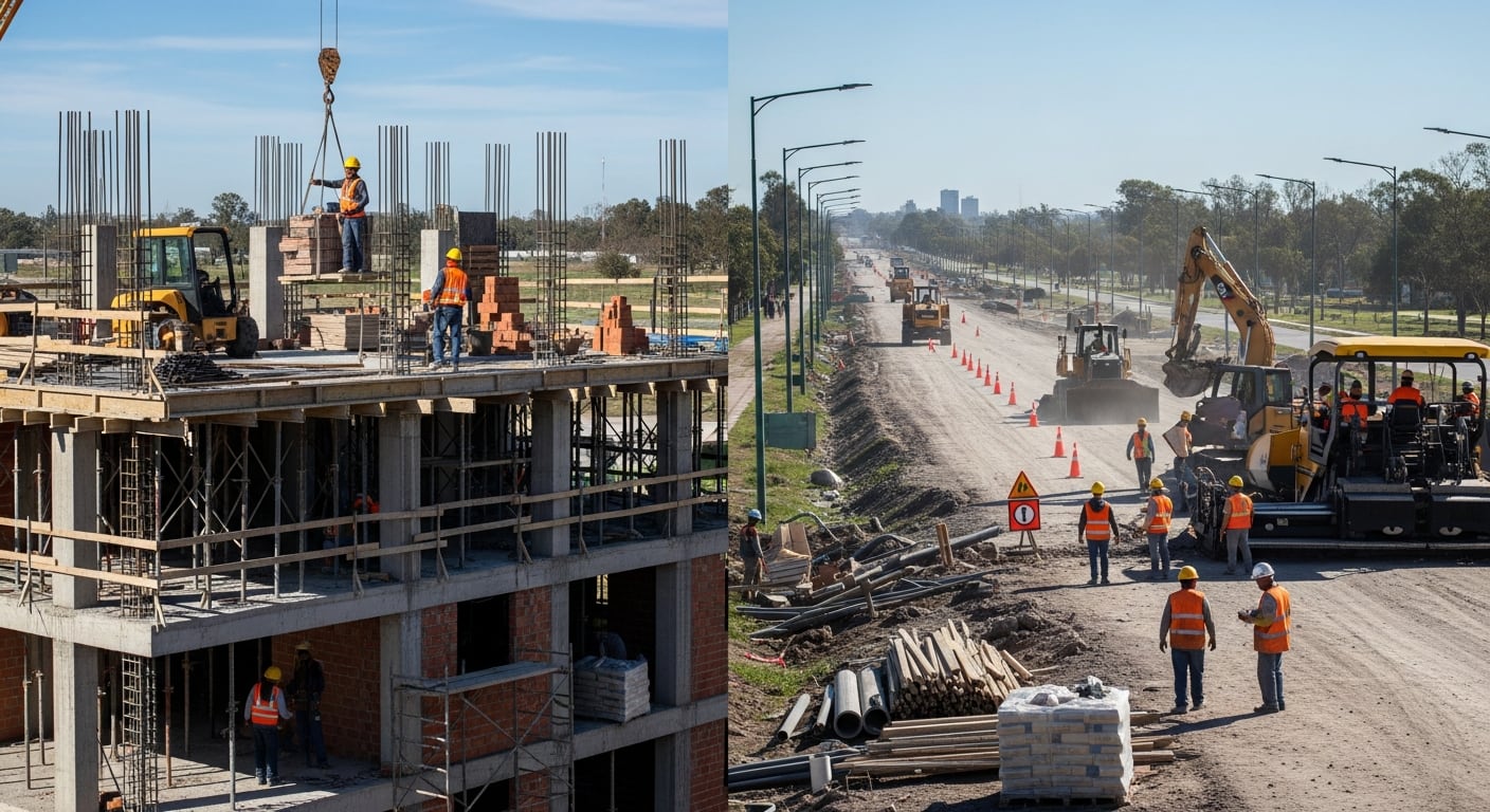 La demanda en el sector de la construcción está alicaída por el freno a la obra pública y el retroceso en el sector privado (Imagen Ilustrativa Infobae)