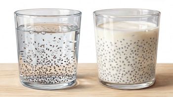 Chía con agua o leche: qué cambia en la textura, los nutrientes y la saciedad