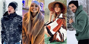 Raúl Ocampo, Melissa Martínez, Mariana Gómez y Sebastián Carvajal en fotos de sus vacaciones