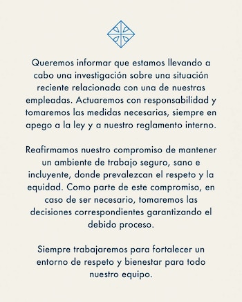 Ante la polémica, churrerías El Moro emitió un comunicado donde informó que se está realizando una investigación interna sobre lo ocurrido.