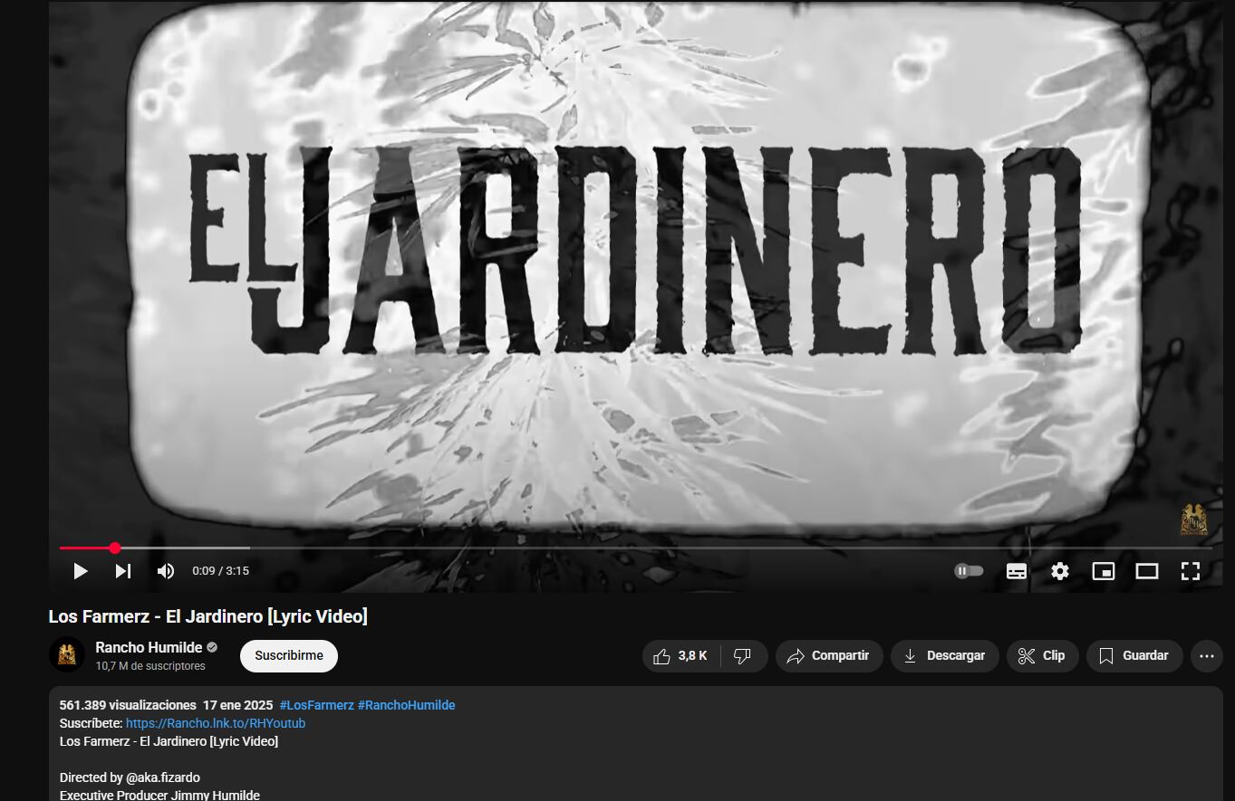 En una estrofa, ‘El Jardinero’ retoma lo que han publicado los medios: que sería el próximo líder de la organización. (Youtube/Captura de pantalla)
