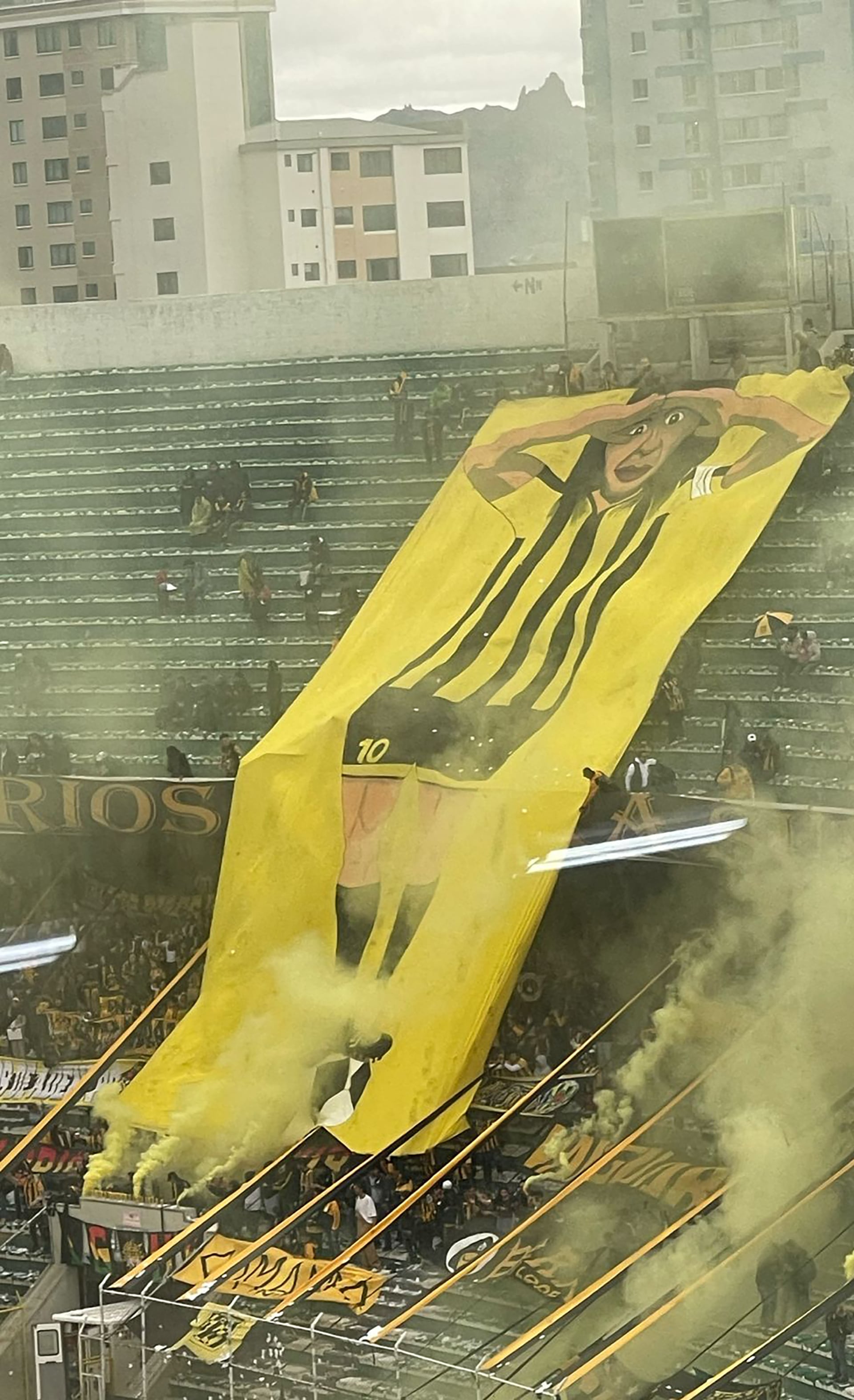 La bandera de The Strongest que tiene a Luna como símbolo