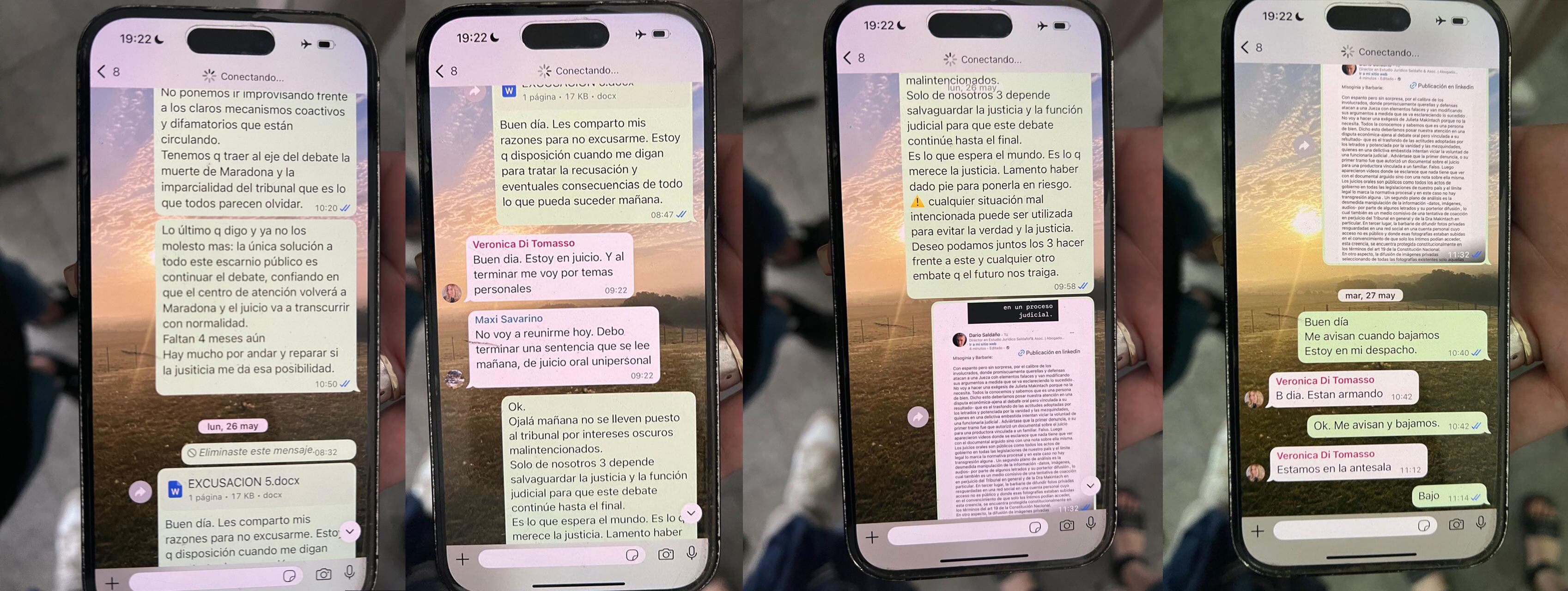 Makintach les pedía a sus colegas enfrentar juntos las acusaciones contra ella