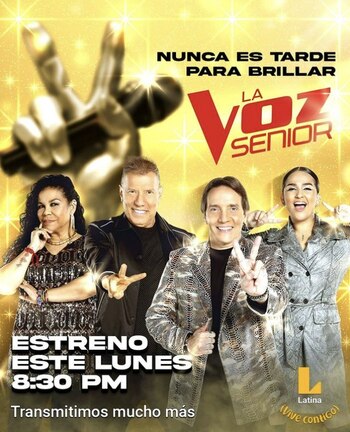 Entrenadores de La Voz Senior.