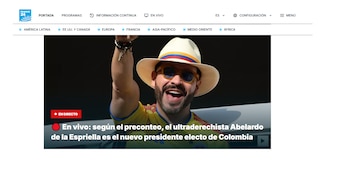 France 24 y el reporte de la victoria de Abelardo de la Espriella