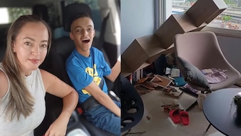 Sandra Gómez y su hijo lograros sobrevivir dado que se encontraban en la ciudad de Caracas - crédito Sandra Gómez