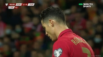 Cristiano Ronaldo molesto tras fallar