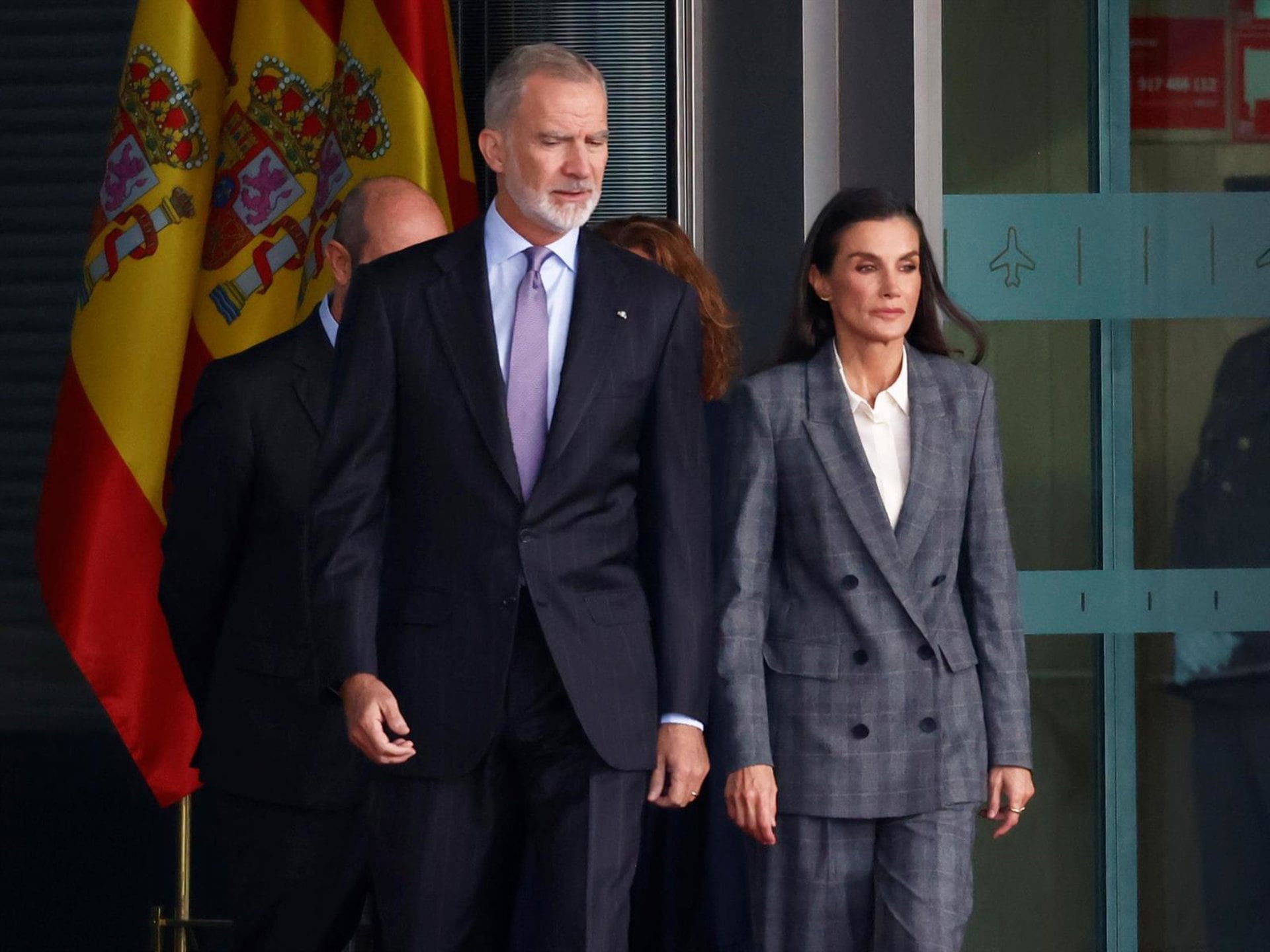 05/10/2026 Los Reyes Felipe y Letizia, a su llegada al Pabellón de Estado del aeropuerto de Madrid Barajas para coger el vuelo rumbo a HelsinkiPOLITICA EUROPA ESPAÑA SOCIEDAD