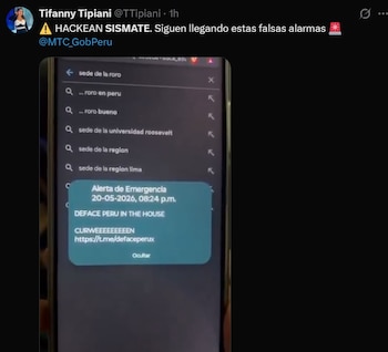 “Fue aterrador”: peruanos cuentan cómo vivieron la falsa alerta del SISMATE en sus celulares. Captura: X.