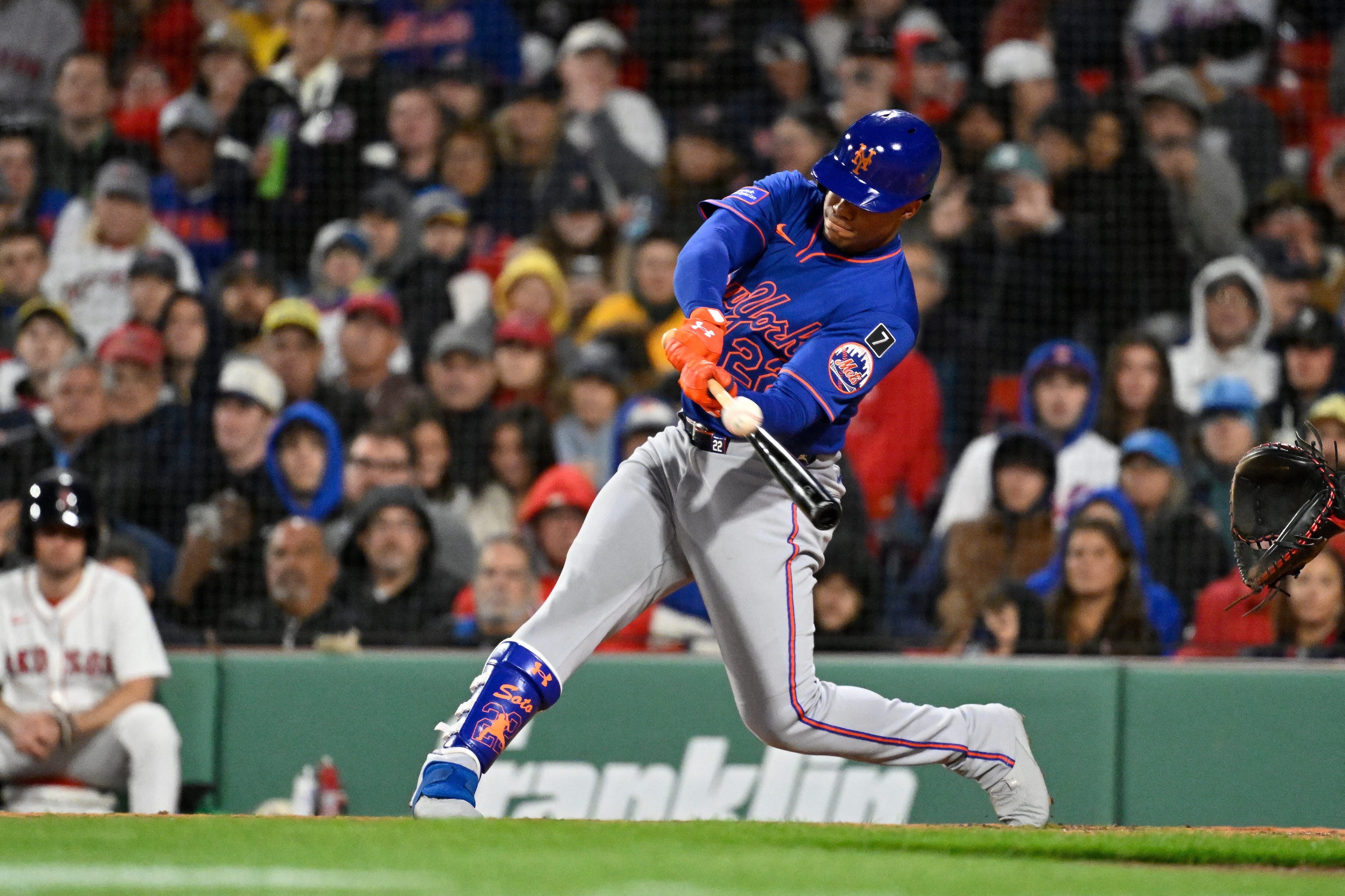 Juan Soto es uno de los jugadores mejores pagados de la liga (John Jones-Imagn Images)
