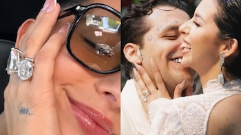 ¿Cuánto cuesta el anillo de diamante rosa que Christian Nodal le regaló a Ángela Aguilar?