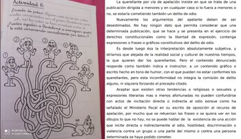Página del cuaderno / Sentencia