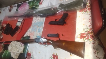 El arsenal que encontraron en