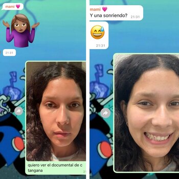 La chica le mandó a