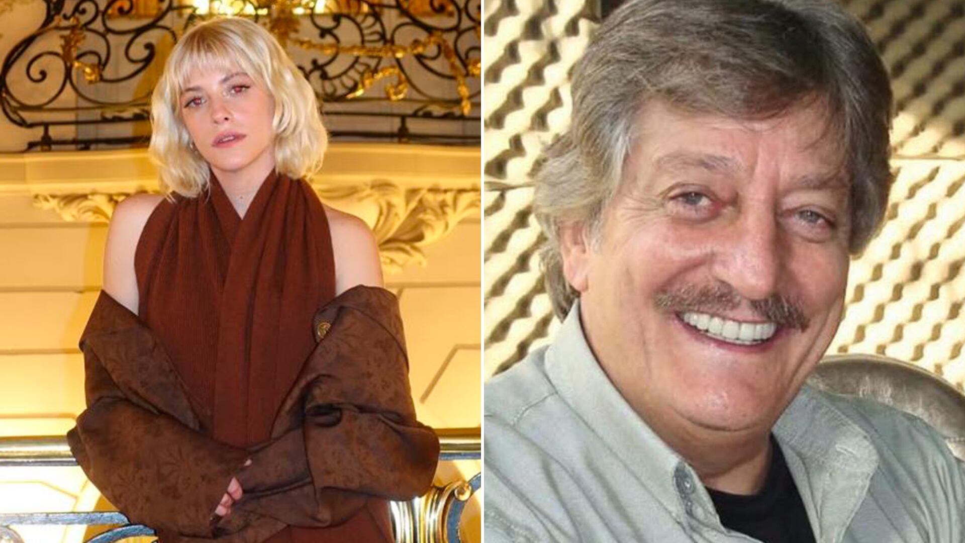 La actriz y cantante Malena Villa y su padre Néstor, que falleció esta semana