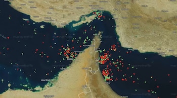 Así está el estrecho de Ormuz el 13 de agosto de 2026 (Marine Traffic)