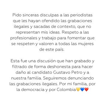 Disculpas públicas de Verónica Alcocer