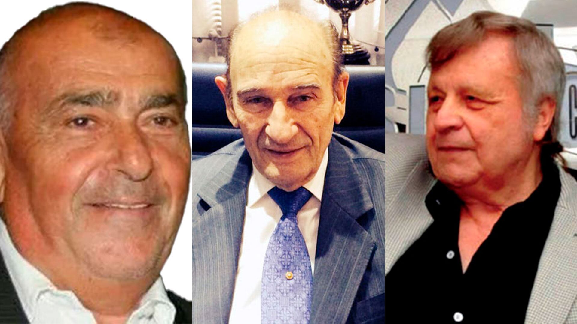 Pedro Zambelletti, Jorge Sansat y Amadeo Genta, en el podio de los mandatos sindicales eternos