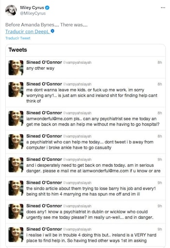Miley Cyrus comparó a Sinéad