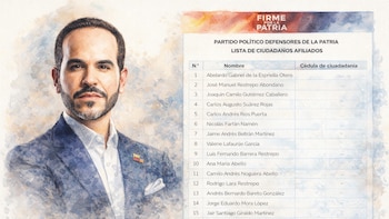 Estos son los primeros afiliados del partido político Defensores de la Patria, del presidente electo Abelardo de la Espriella