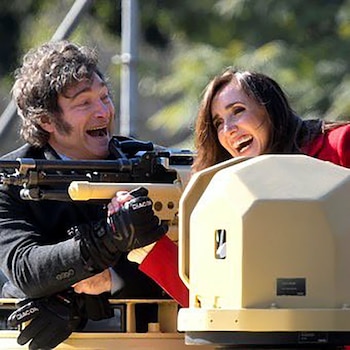 Milei y Villarruel sonríen a