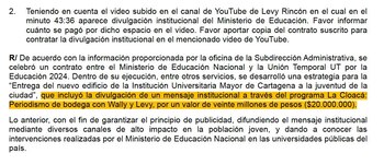 La respuesta del Ministerio de