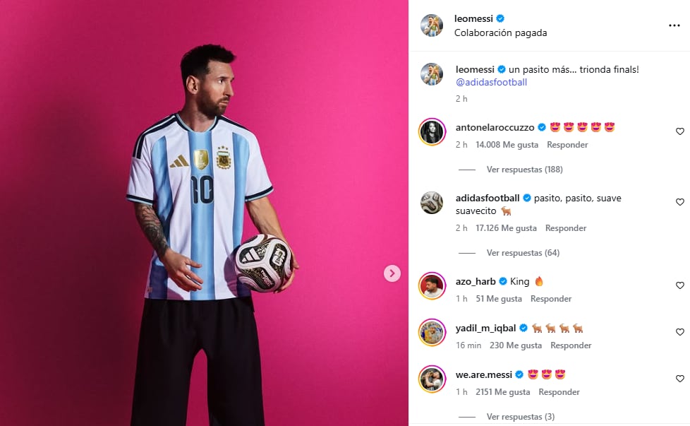 El posteo de Messi con la nueva pelota que se usará en los últimos cuatro partidos del Mundial