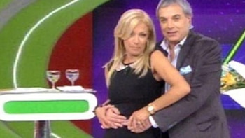 Carlos Monti y Susana Roccasalvo cuando conducían juntos y hacían en famoso trencito